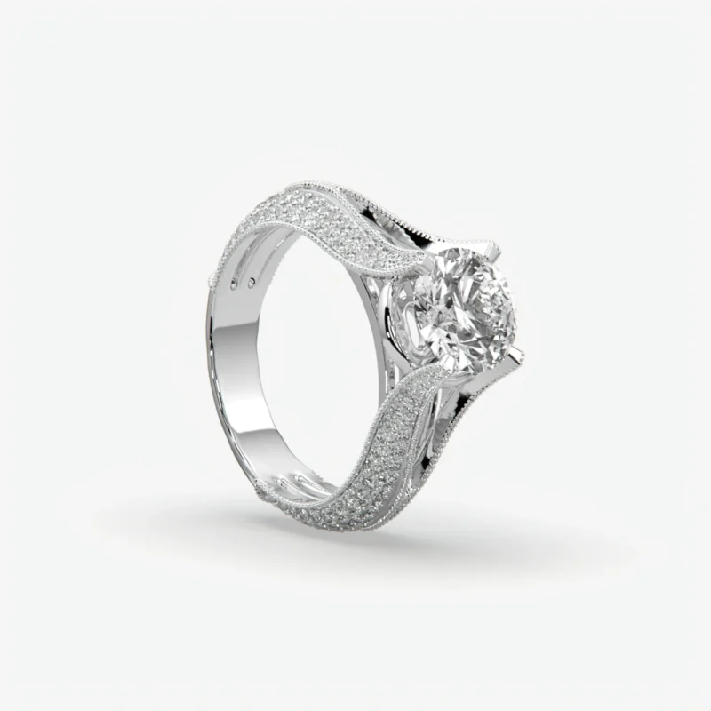 Vintage-Inspired Round Diamond Ring Vintage-Inspired Round Diamond Ring