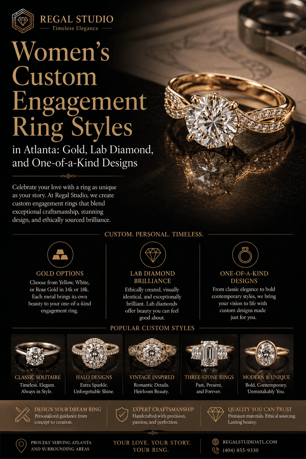 Women's Custom Engagement Ring Styles in Atlanta
