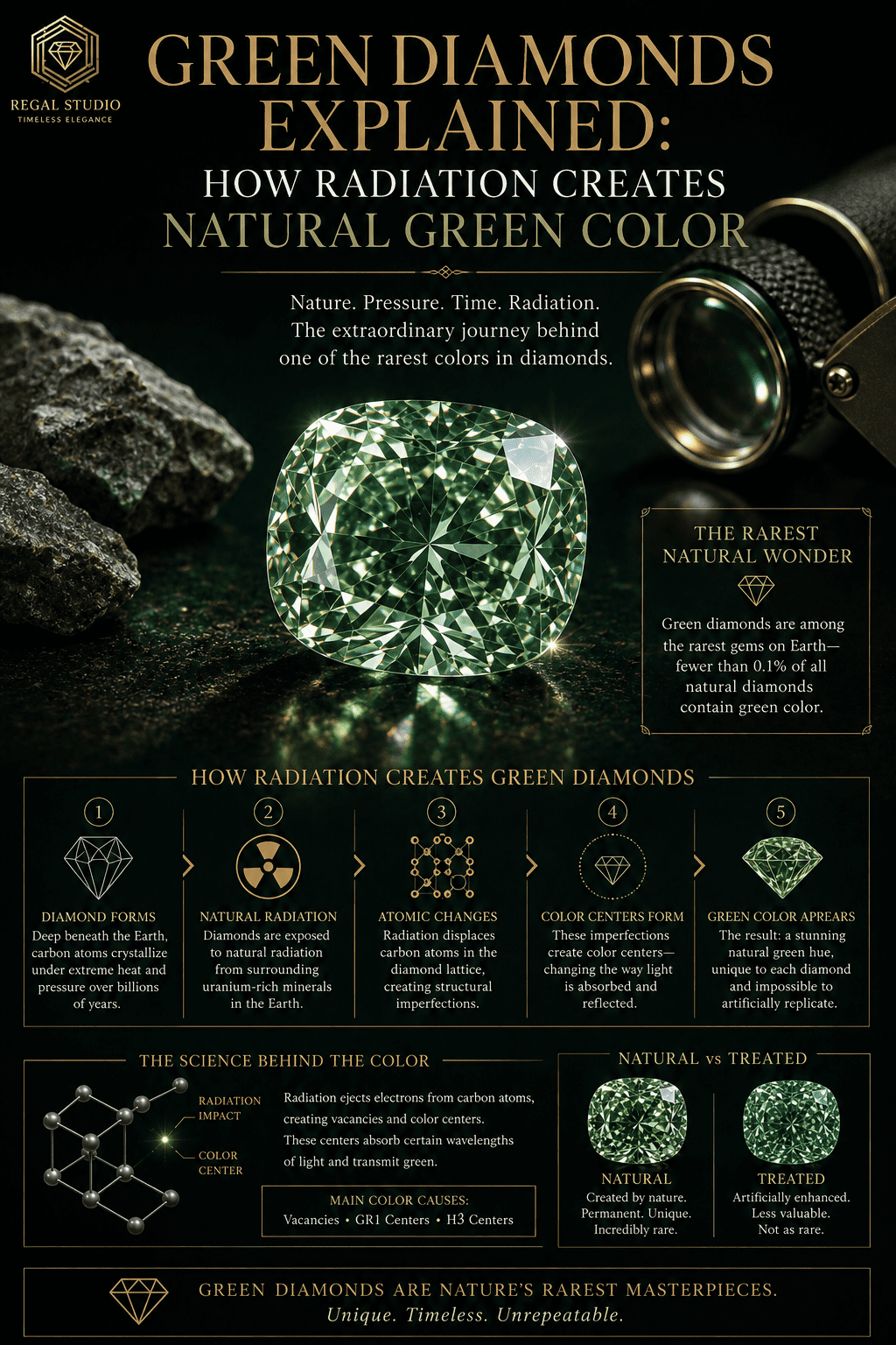 Green Diamonds Explained: How Radiation Creates Natural Green Color