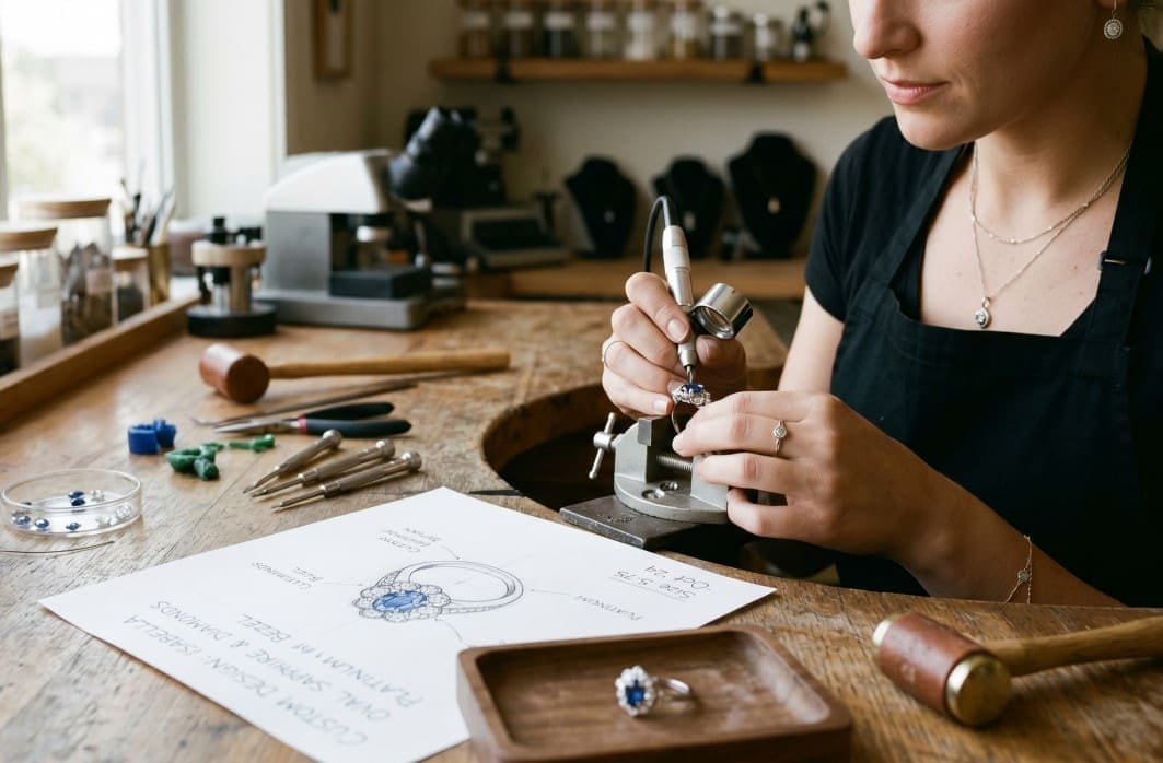 Custom Jewelry Alpharetta clients commission from Regal Studio, designed and handcrafted by Mack, GIA Certified master jeweler in Buckhead Atlanta