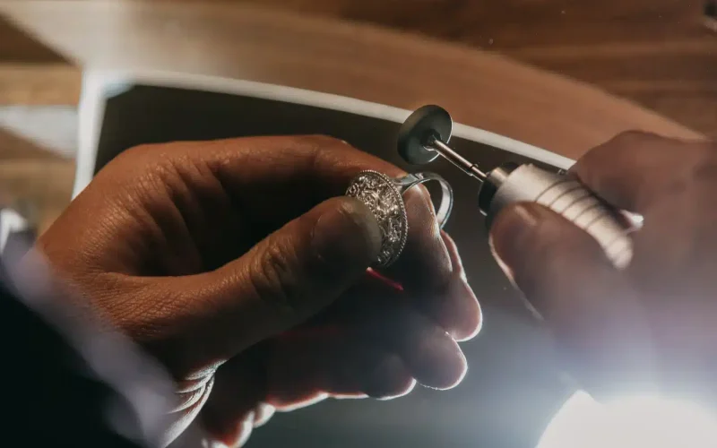 "Custom jewelry design showcasing unique pieces."