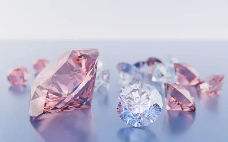 "Diamonds in various shapes"